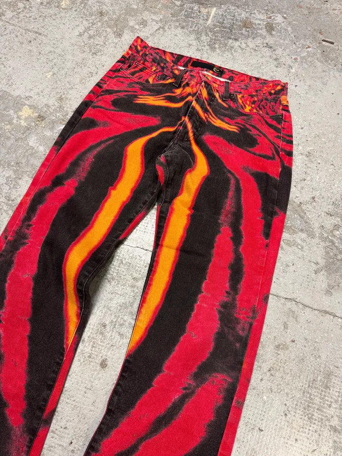 SS2002 Cavalli Red Evil Hallucination Pants uivEqGZ 5