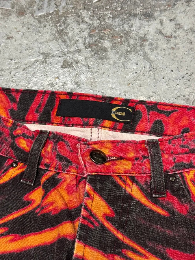 SS2002 Cavalli Red Evil Hallucination Pants uivEqGZ 7