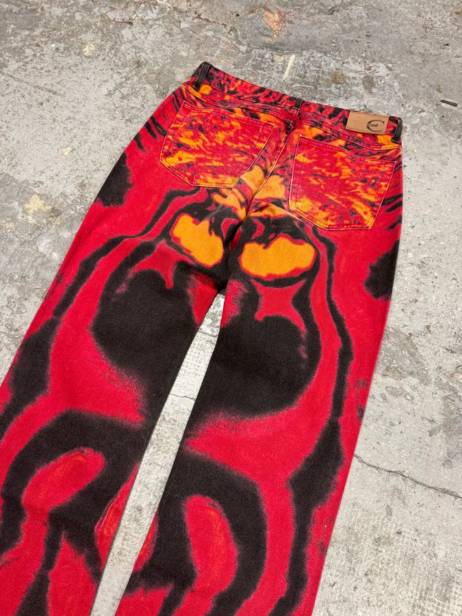 SS2002 Cavalli Red Evil Hallucination Pants uivEqGZ 8