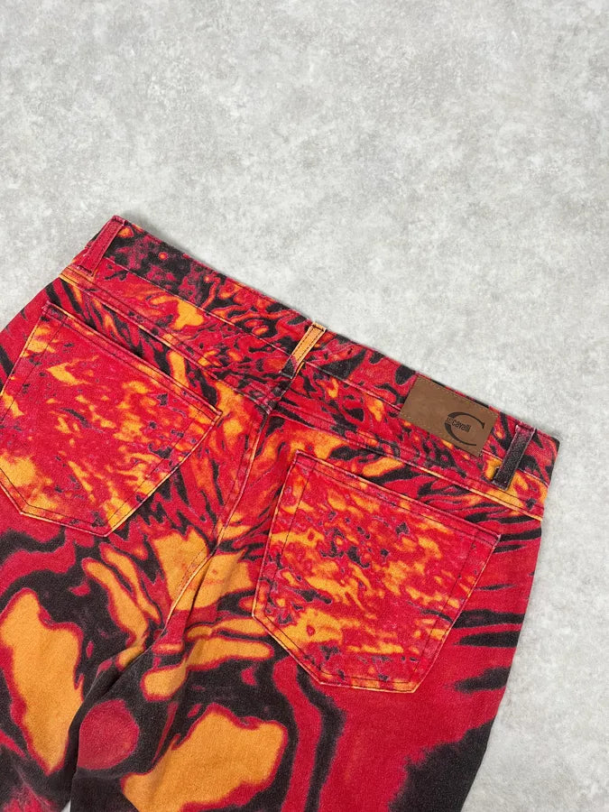 SS2002 Cavalli Red Evil Hallucination Pants IUluHFe 7