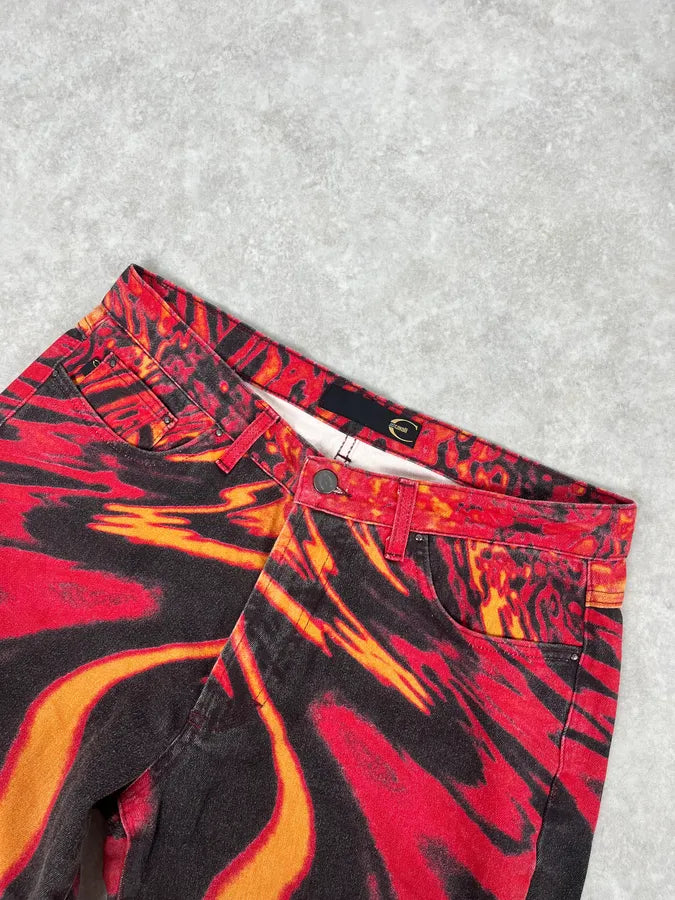 SS2002 Cavalli Red Evil Hallucination Pants IUluHFe 5