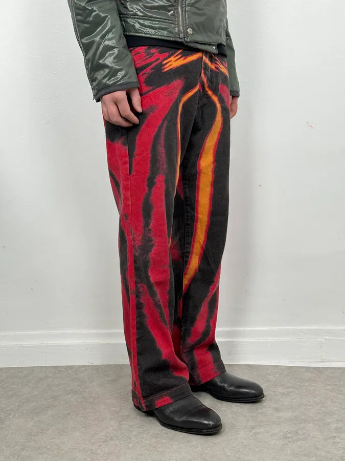 SS2002 Cavalli Red Evil Hallucination Pants IUluHFe 2