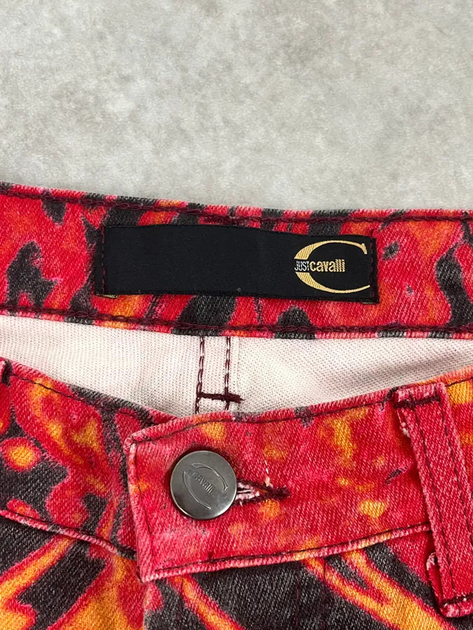 SS2002 Cavalli Red Evil Hallucination Pants IUluHFe 10