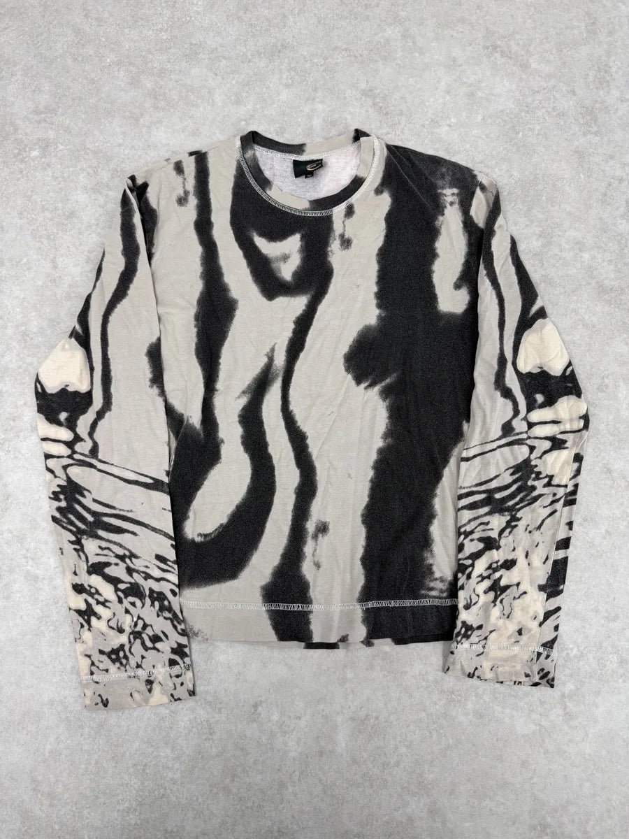 SS2002 Cavalli White & Black Hallucination Psycho Longsleeves vWPcCwM 0