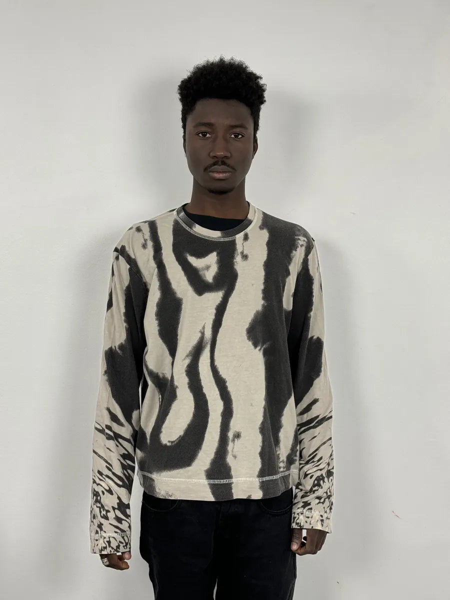 SS2002 Cavalli White & Black Hallucination Psycho Longsleeves vWPcCwM 2