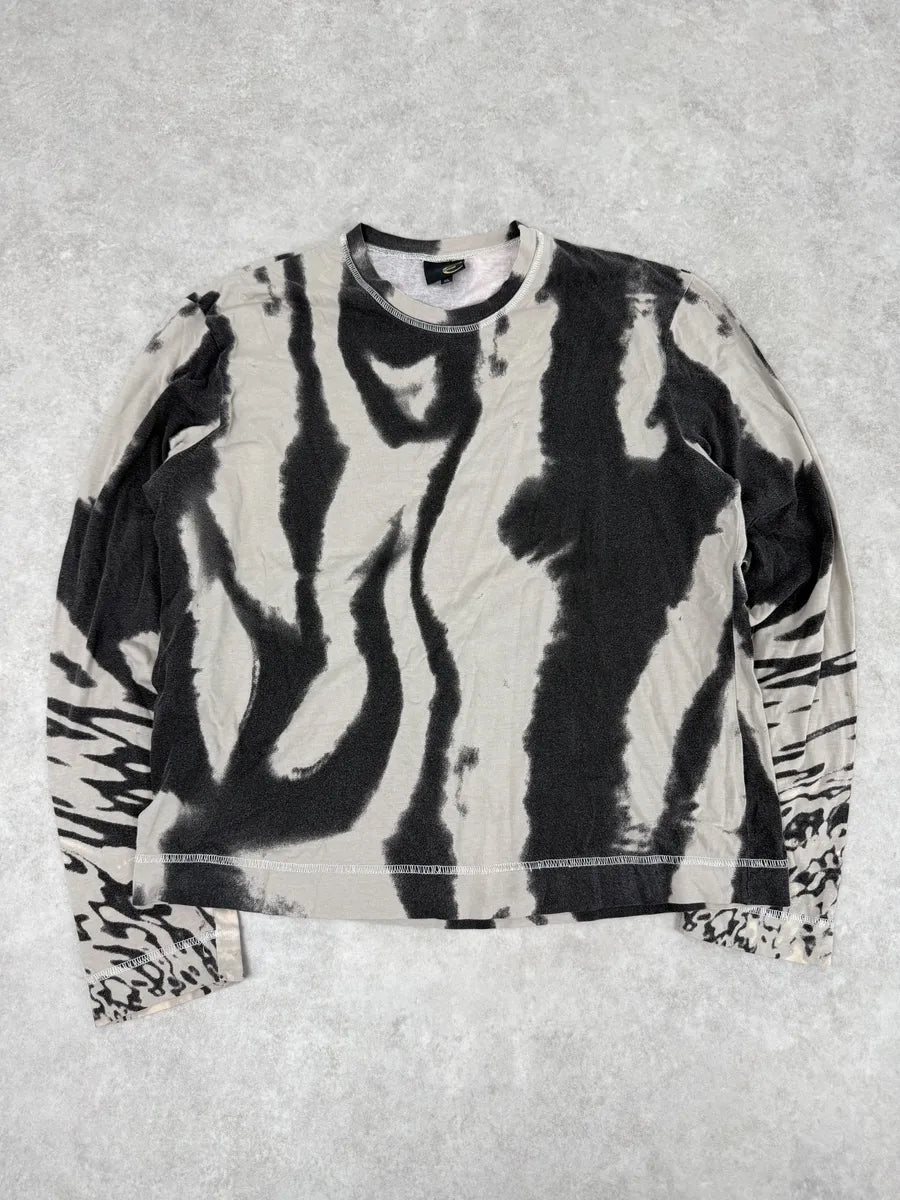 SS2002 Cavalli White & Black Hallucination Psycho Longsleeves vWPcCwM 5