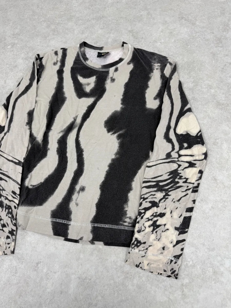 SS2002 Cavalli White & Black Hallucination Psycho Longsleeves vWPcCwM 6