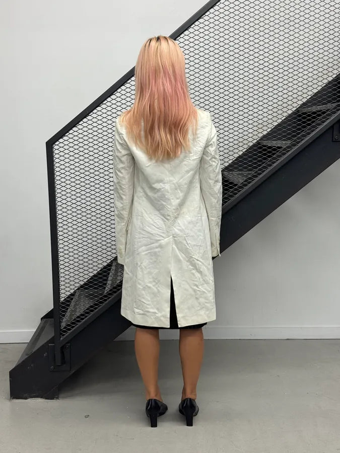 SS2002 Cavalli White Zebra Lining Long Jacket XowqKcf 1