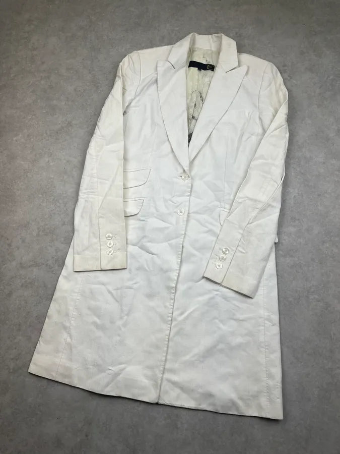 SS2002 Cavalli White Zebra Lining Long Jacket XowqKcf 3
