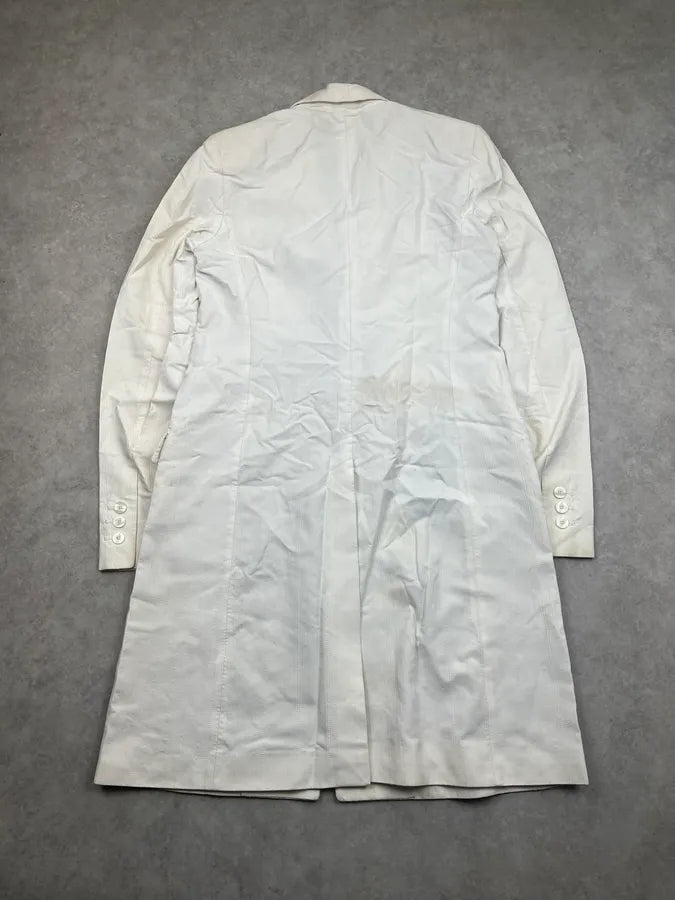 SS2002 Cavalli White Zebra Lining Long Jacket XowqKcf 5