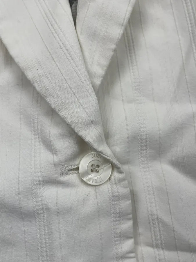 SS2002 Cavalli White Zebra Lining Long Jacket XowqKcf 9