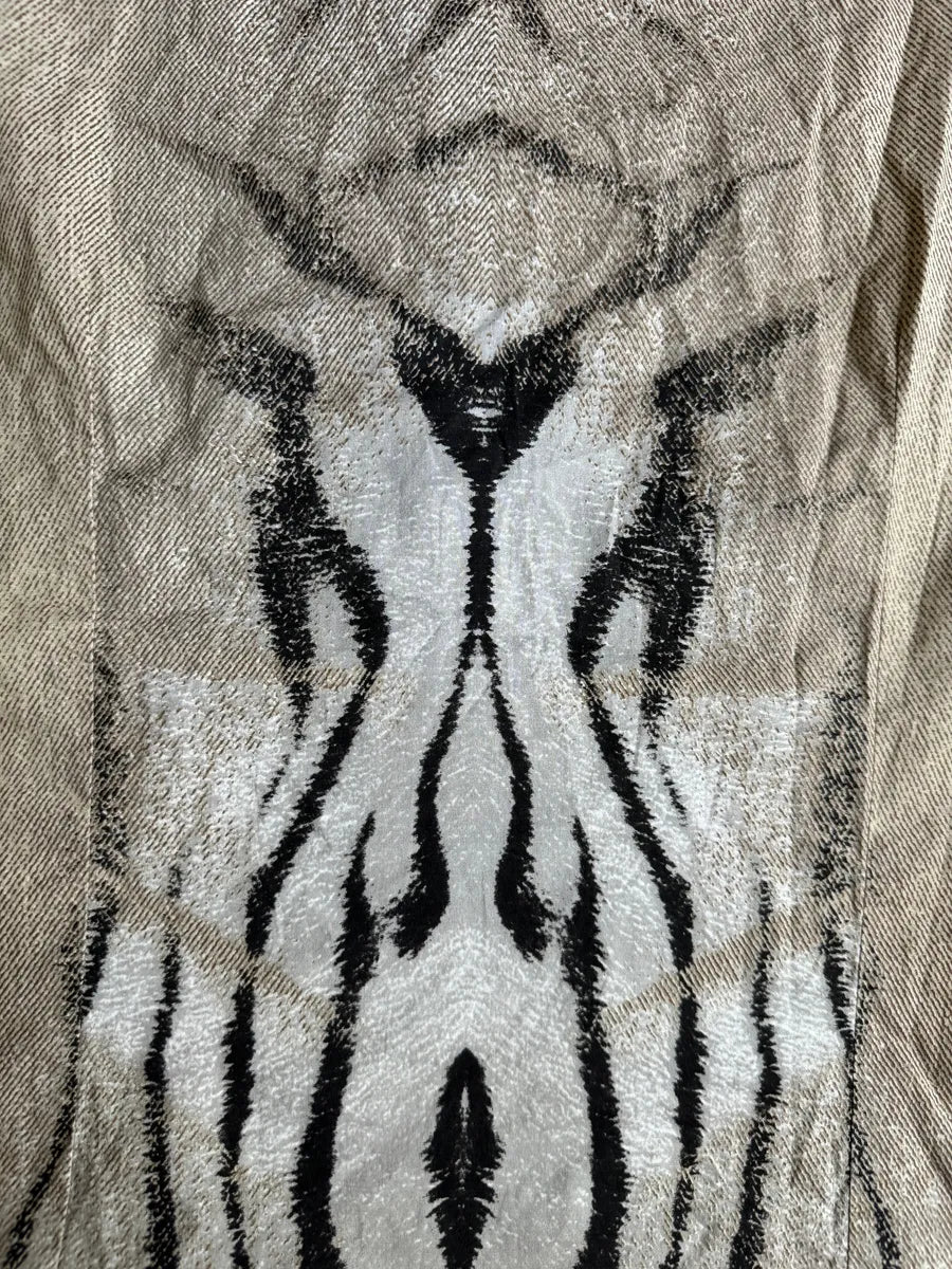 SS2002 Cavalli Zebra Camel Faded Short Sleeves Shirt CrmzBBR 7