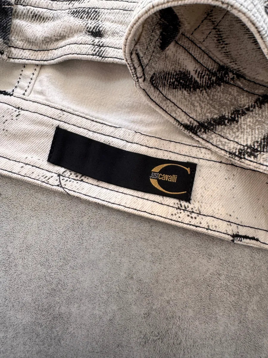 SS2002 Cavalli Black & White Zebra Safari Jacket PWpMPtw 5