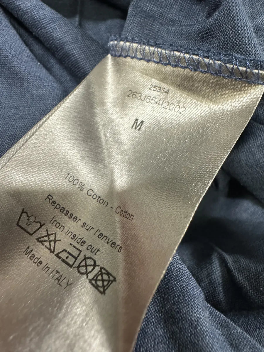 SS2002 Dior Blue & Red Check Tagged Abstract T-Shirt ZVircTB 5