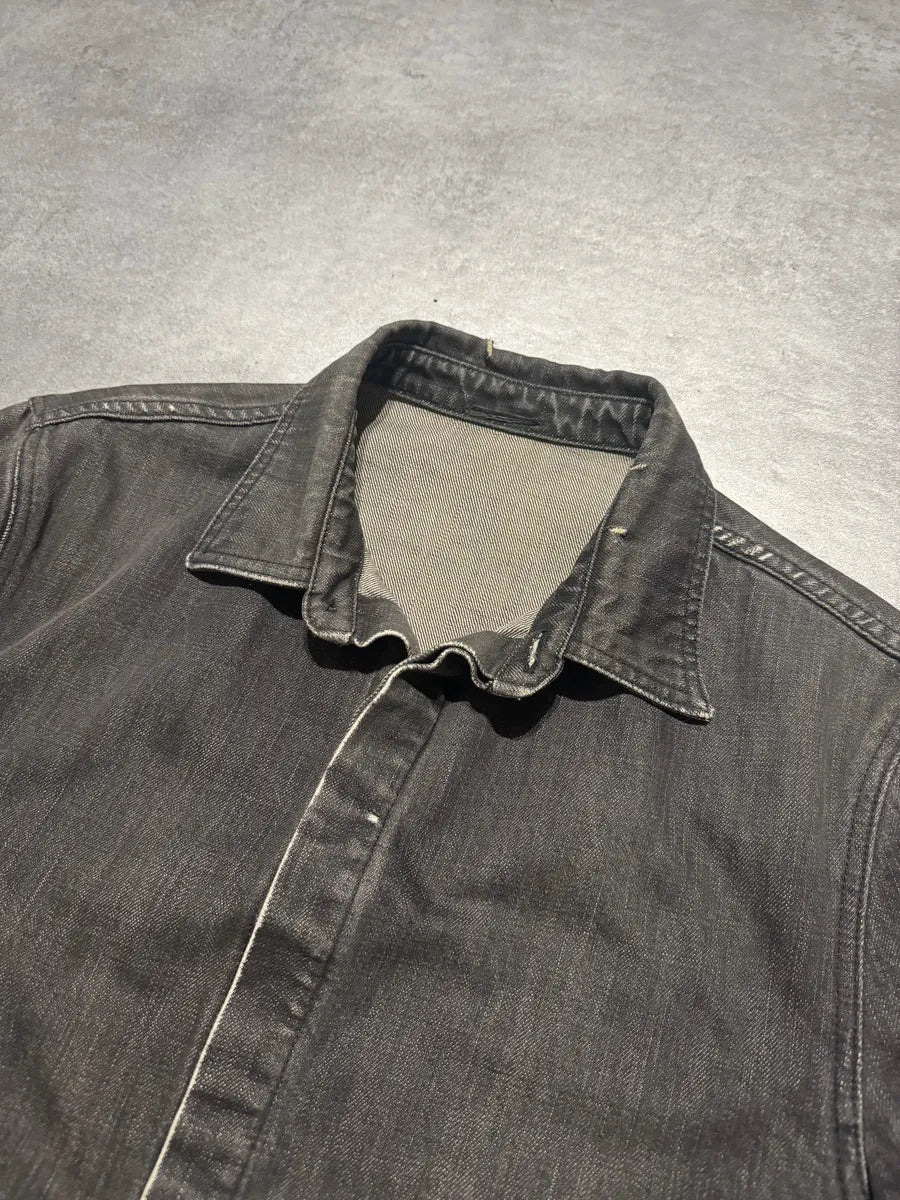 SS2002 Dior Distressed Grey Buttoned Denim Jacket (M) 6