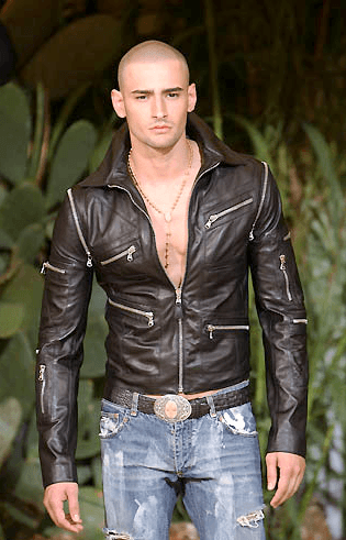 SS2002 Dolce & Gabbana Black Multi Zips Biker Leather Jacket with Detachable Sleeves bFzNTxO 1