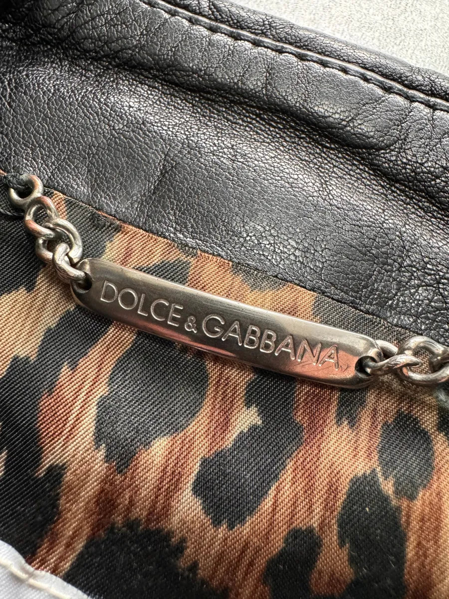 SS2002 Dolce & Gabbana Cargo Black Multi Zips Leather Jacket GomFvYa 5