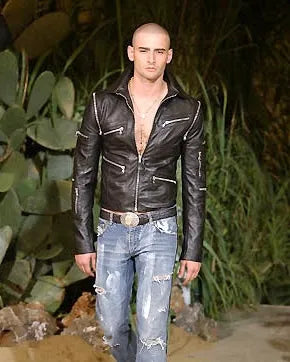 SS2002 Dolce & Gabbana Multi-Zip Cropped Leather Jacket WRBhDXH 1