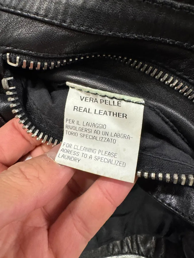 SS2002 Dolce & Gabbana Multi-Zip Cropped Leather Jacket WRBhDXH 10