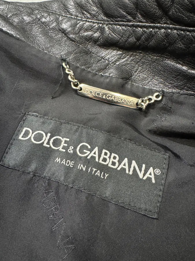 SS2002 Dolce & Gabbana Multi-Zip Cropped Leather Jacket WRBhDXH 8