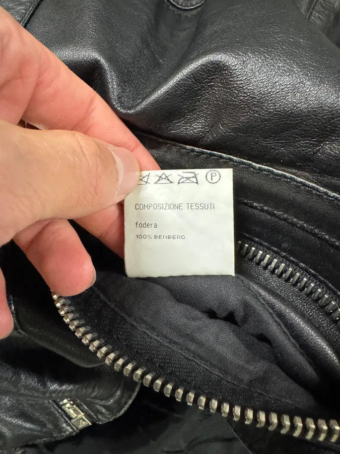 SS2002 Dolce & Gabbana Multi-Zip Cropped Leather Jacket WRBhDXH 9