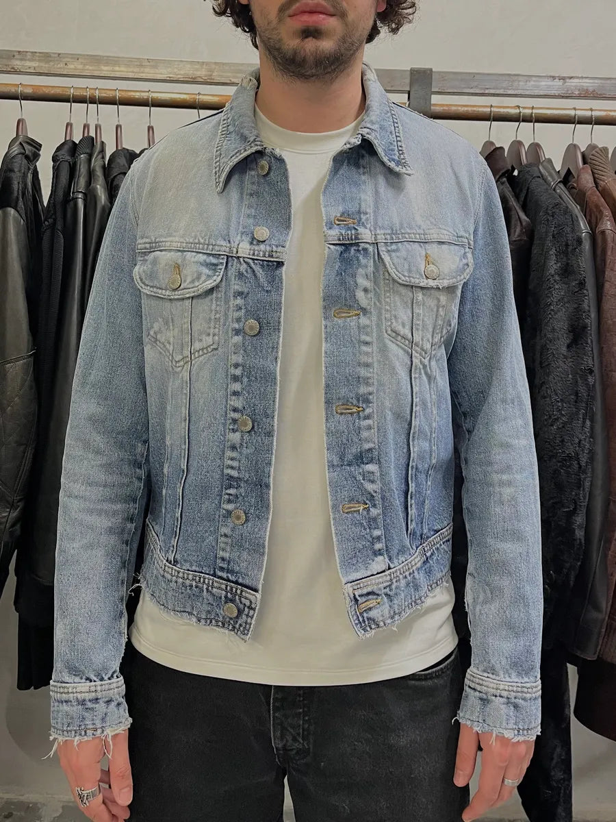 SS2002 Dolce & Gabbana Blue Painted Denim Jacket (M) (M) LdEheBl 1