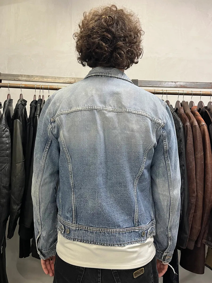 SS2002 Dolce & Gabbana Blue Painted Denim Jacket (M) (M) LdEheBl 2