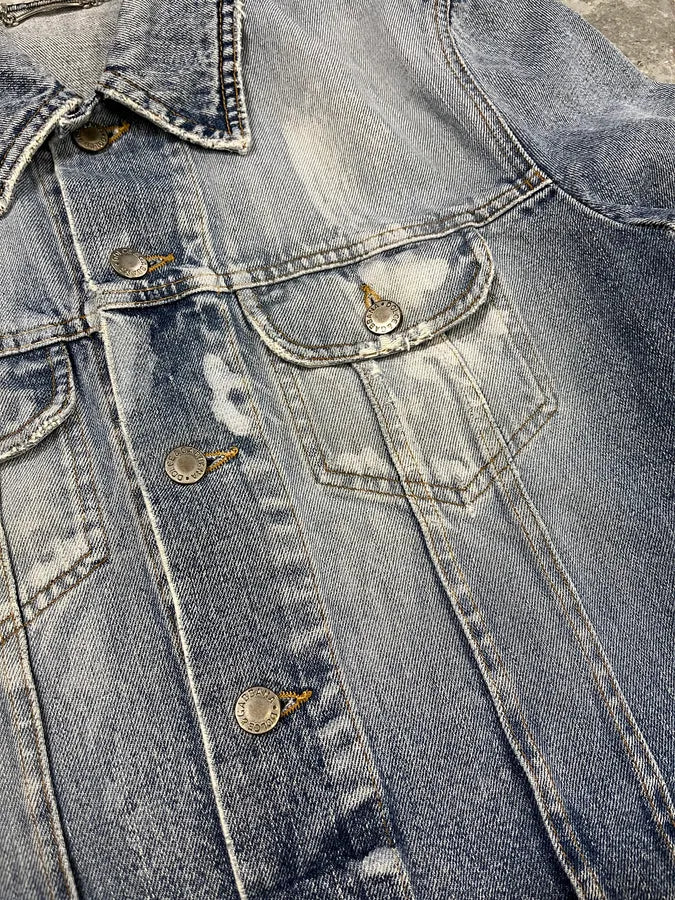 SS2002 Dolce & Gabbana Blue Painted Denim Jacket (M) (M) LdEheBl 6