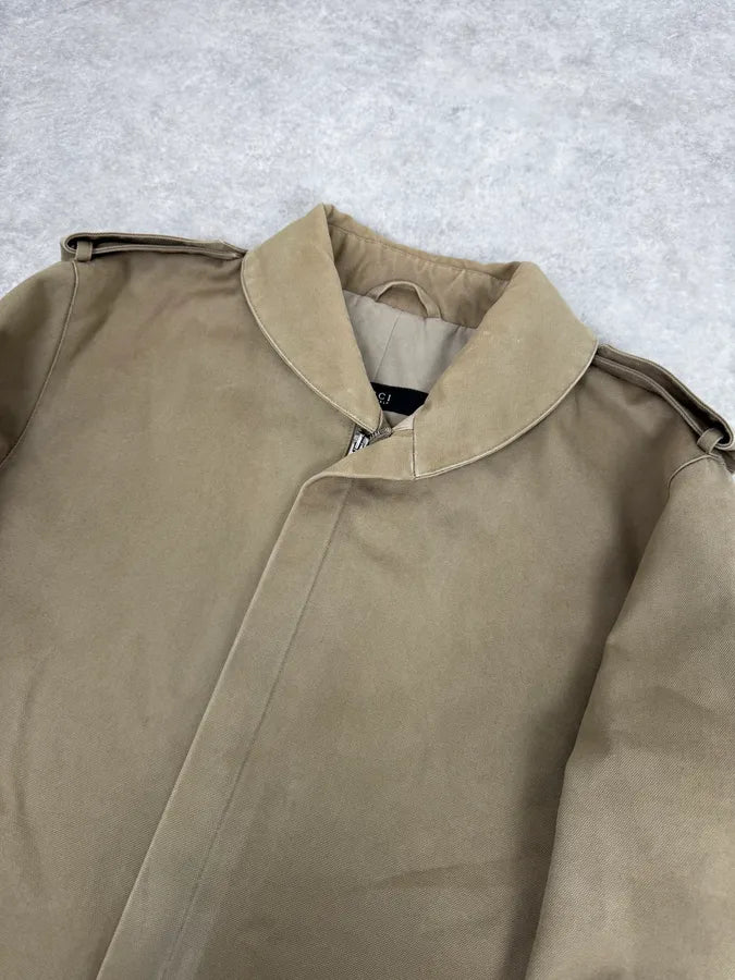 FW2001 Gucci Beige Minimalist Jacket by Tom Ford OcWBiIz 5