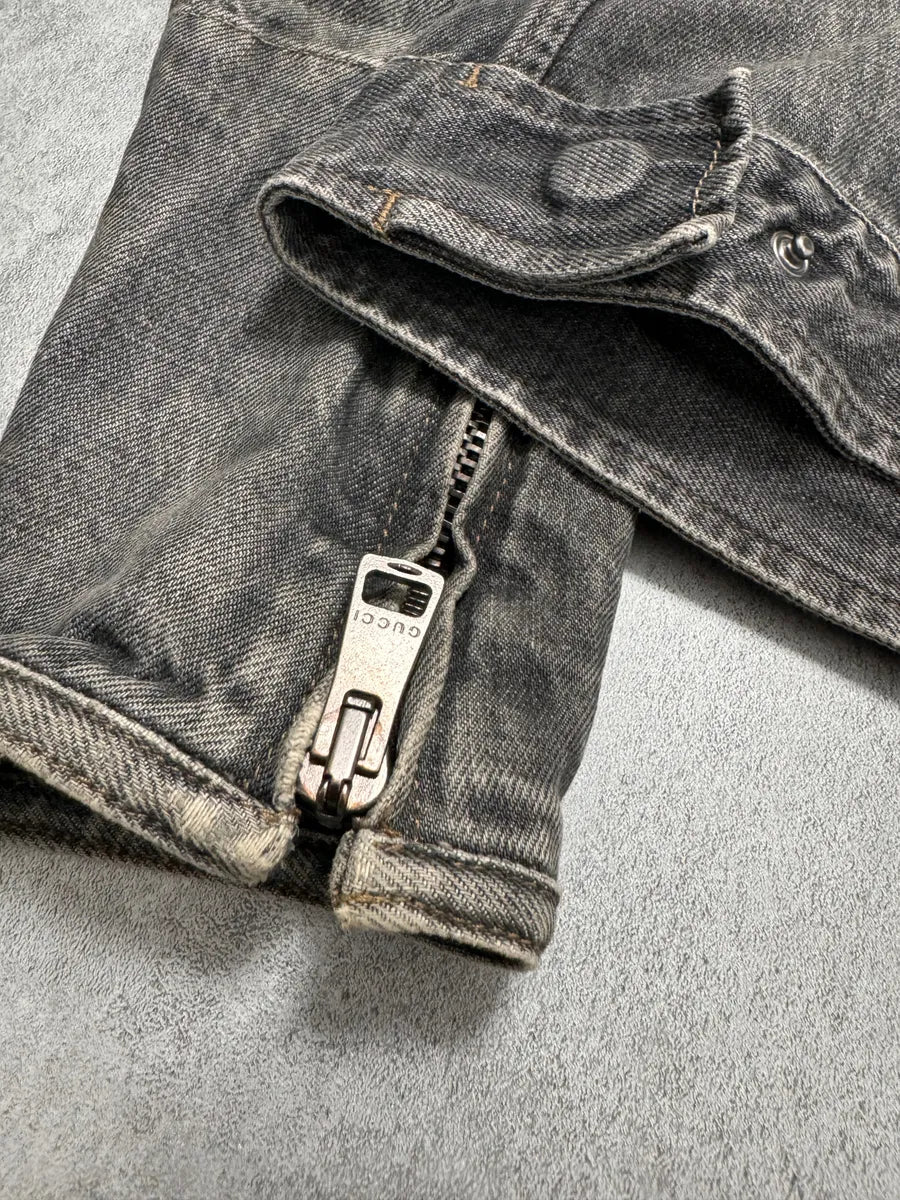 SS2002 Gucci Biker Pro Denim Jacket by Tom Ford TdbhTms 7