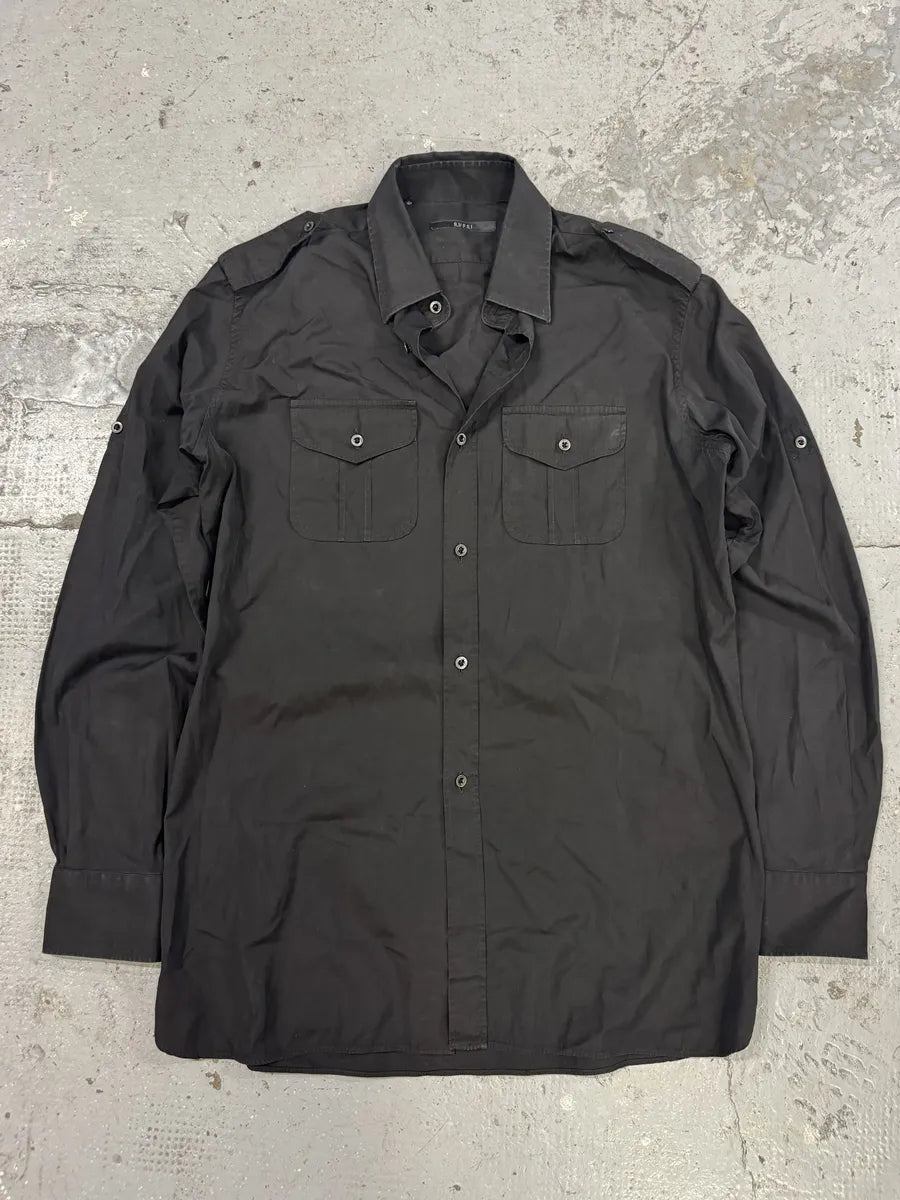 SS2002 Gucci by Tom Ford Black Shirt yKEvaht 0