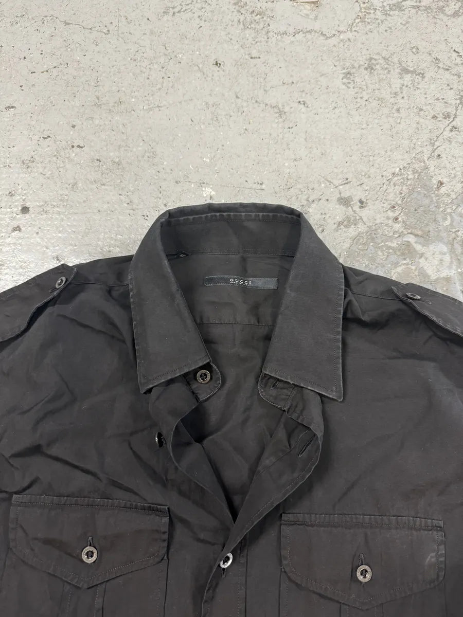 SS2002 Gucci by Tom Ford Black Shirt yKEvaht 3