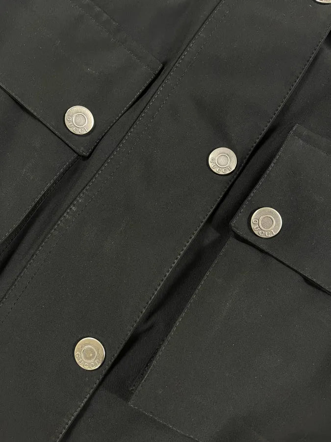 SS2002 Gucci Multi Pockets Imperial Black Jacket ajxCBTg 6
