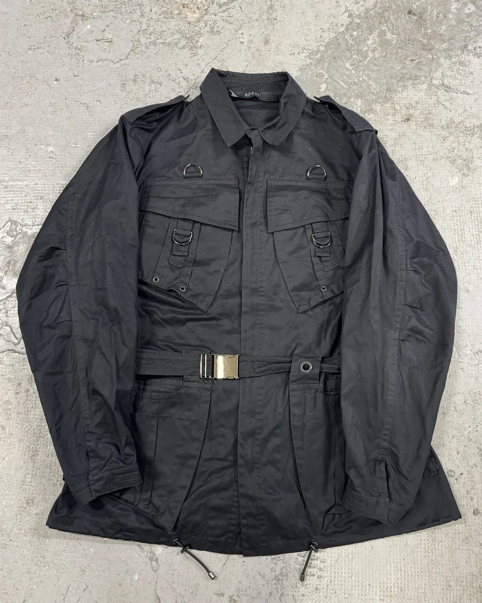 SS2002 Gucci Tom Ford Black Imperial Nylon Trench Jacket (L) 1