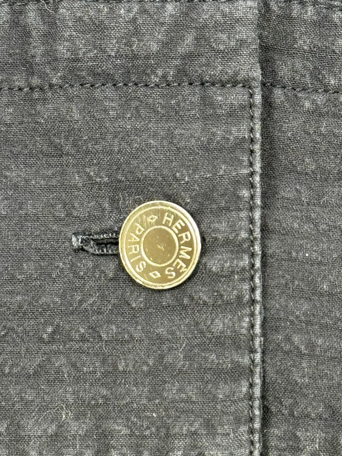 SS2002 Hermès Navy Mao Shirt nHOSbtE 8