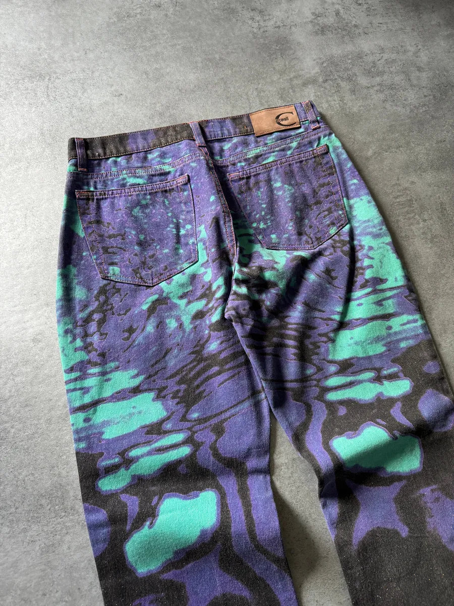 SS2002 Just Cavalli Hallucination purple Zebra Design Jeans KdgOcOc 3