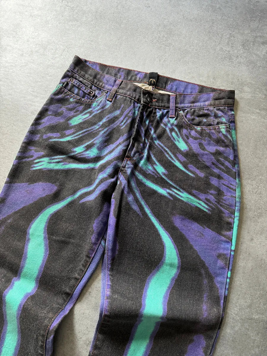 SS2002 Just Cavalli Hallucination purple Zebra Design Jeans KdgOcOc 6