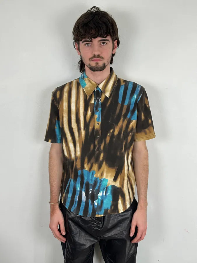 SS2002 Just Cavalli Psychedelic Hallucination Blue Flowers Shirt eXlbNBu 1