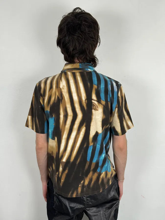 SS2002 Just Cavalli Psychedelic Hallucination Blue Flowers Shirt eXlbNBu 2