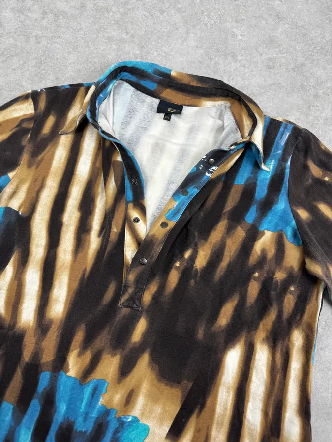 SS2002 Just Cavalli Psychedelic Hallucination Blue Flowers Shirt eXlbNBu 5