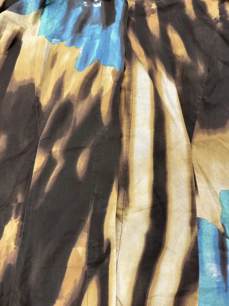 SS2002 Just Cavalli Psychedelic Hallucination Blue Flowers Shirt nINoECu 3