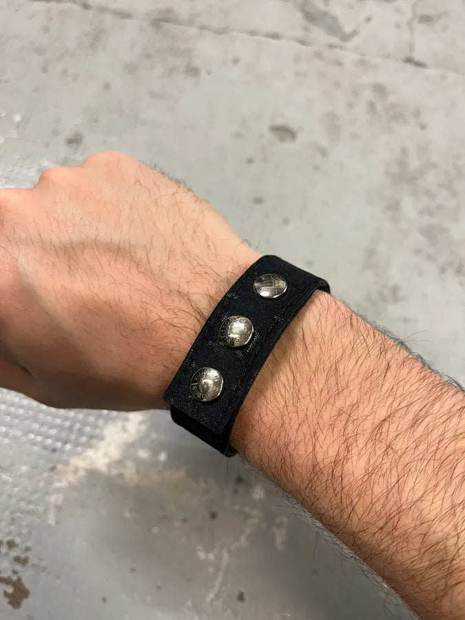 SS2002 Louis Vuitton Monogram Button Black Bracelet ZyWPcZy 3