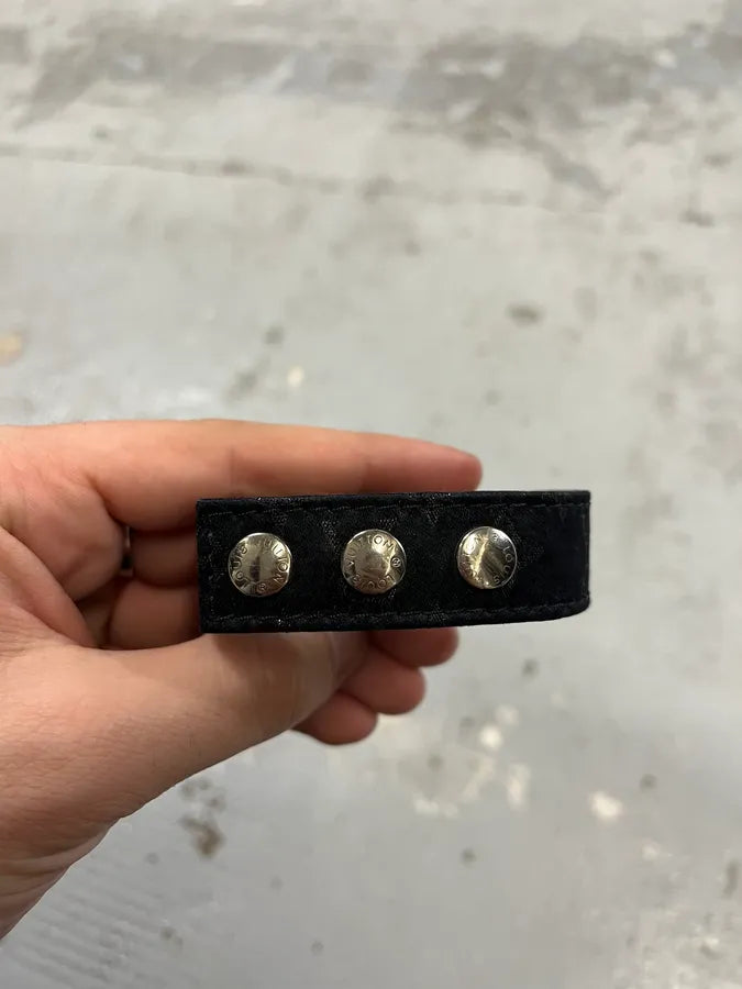 SS2002 Louis Vuitton Monogram Button Black Bracelet ZyWPcZy 4