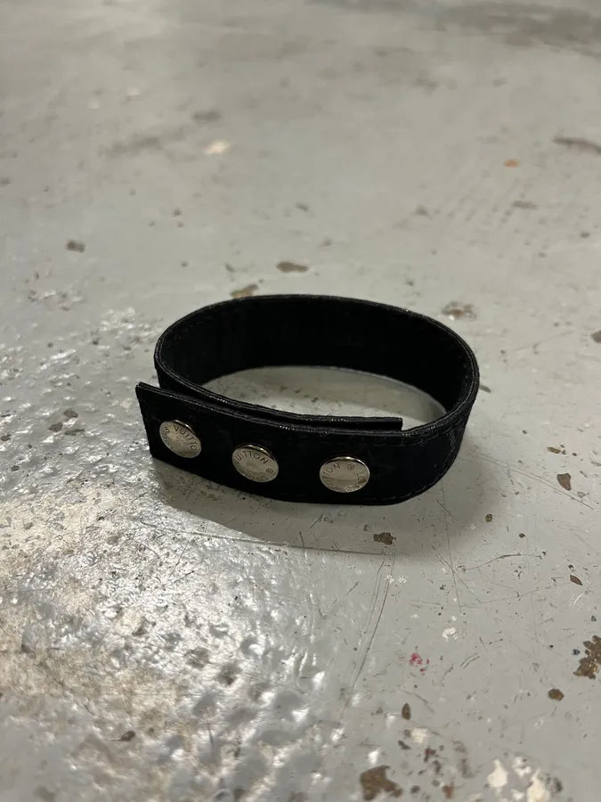 SS2002 Louis Vuitton Monogram Button Black Bracelet ZyWPcZy 5