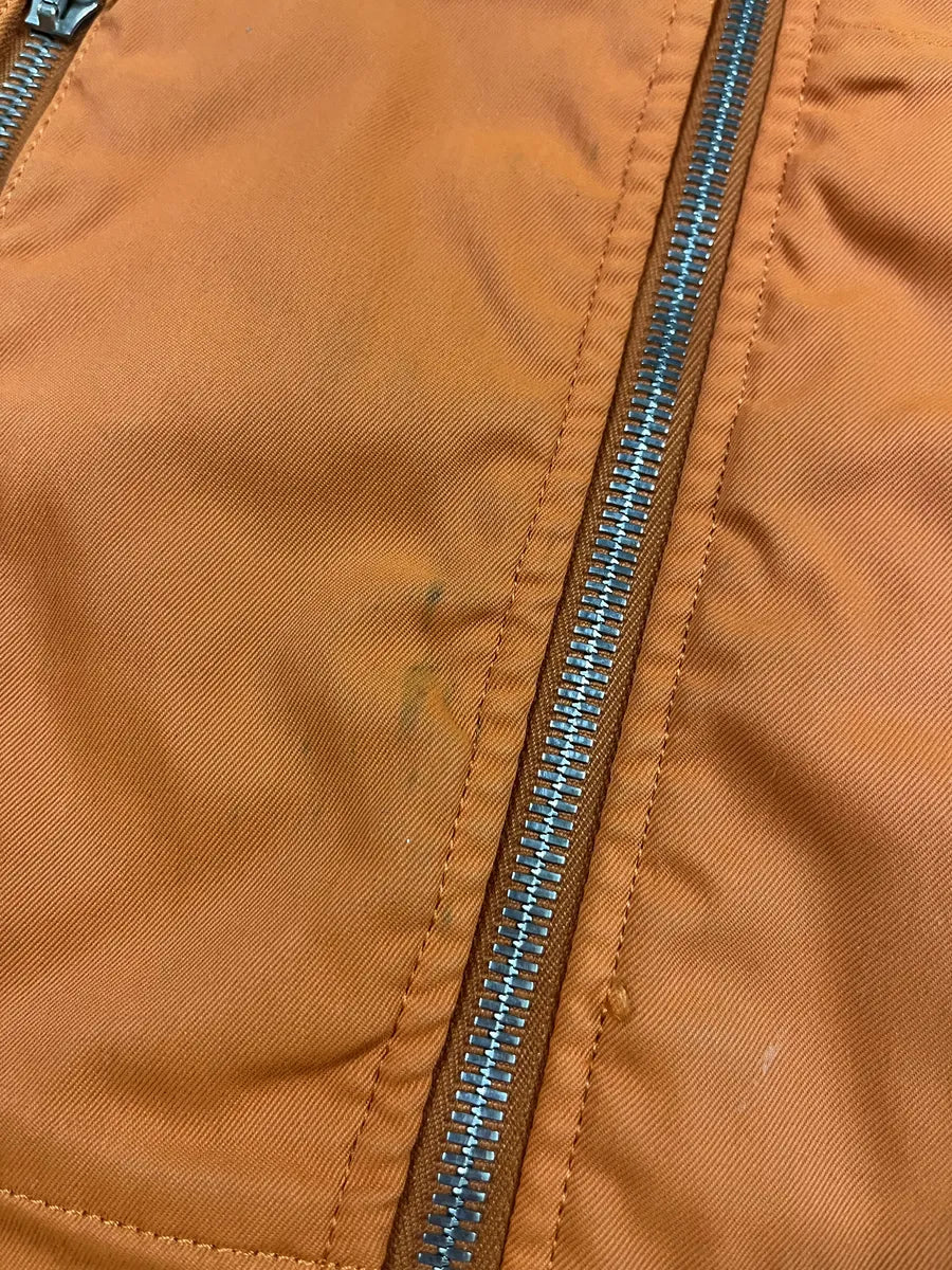 SS2002 Prada Orange Nylon Biker Jacket (S) oCcQSrc 3