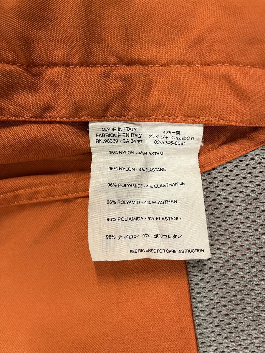 SS2002 Prada Orange Nylon Biker Jacket (S) oCcQSrc 6