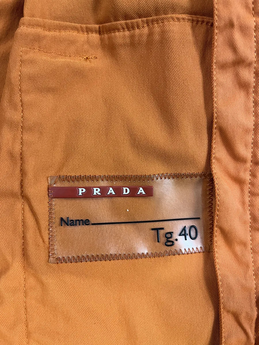 SS2002 Prada Orange Nylon Biker Jacket (S) oCcQSrc 7