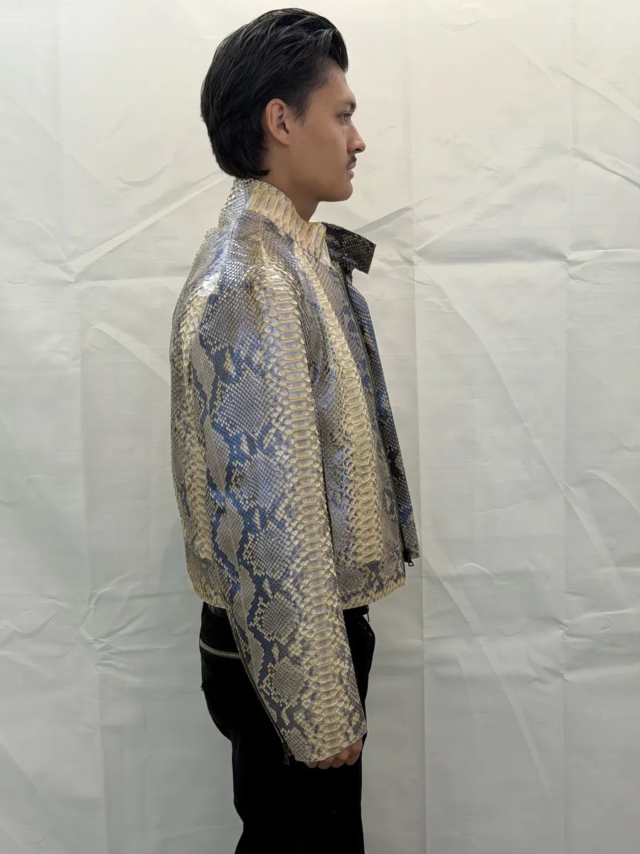 SS2002 Roberto Cavalli Beige Python Leather Jacket DrhFyYB 3