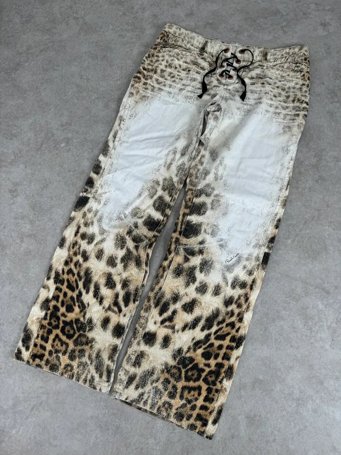 SS2002 Roberto Cavalli Leopard Faded Pants OaMeWIa 6