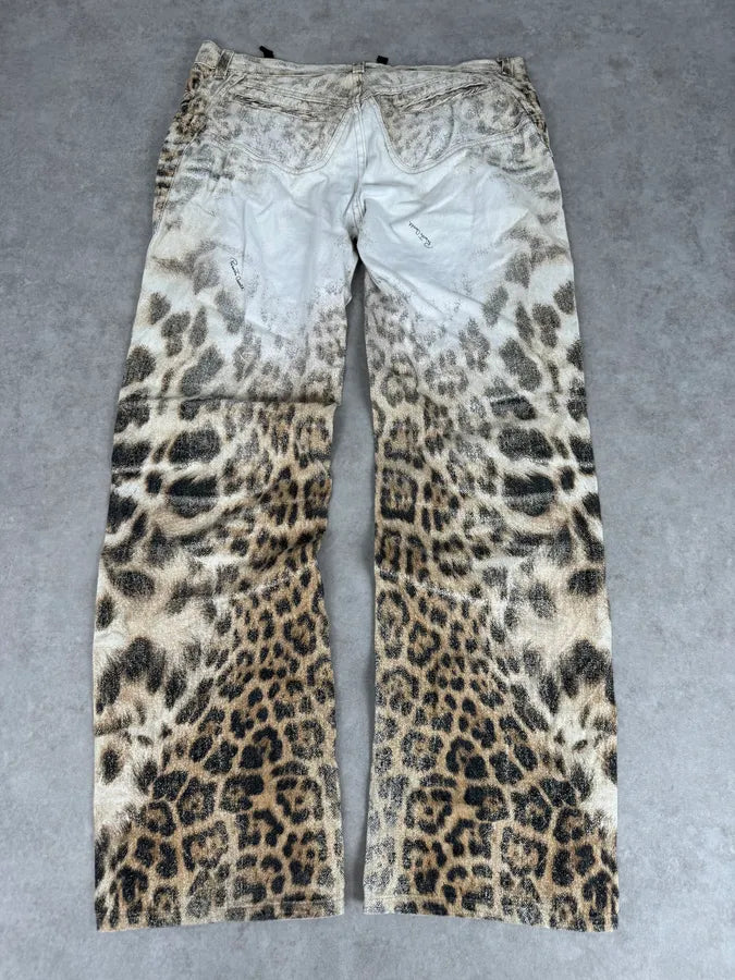 SS2002 Roberto Cavalli Leopard Faded Pants OaMeWIa 5